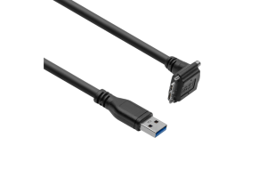 USB 3, standard cable, angled downwards, screwable, 1.5/3/5 m